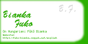 bianka fuko business card
